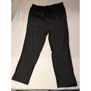 North Face Mens XL Fleece Sweat Pants Black Elastic Waist Zipper Pocket